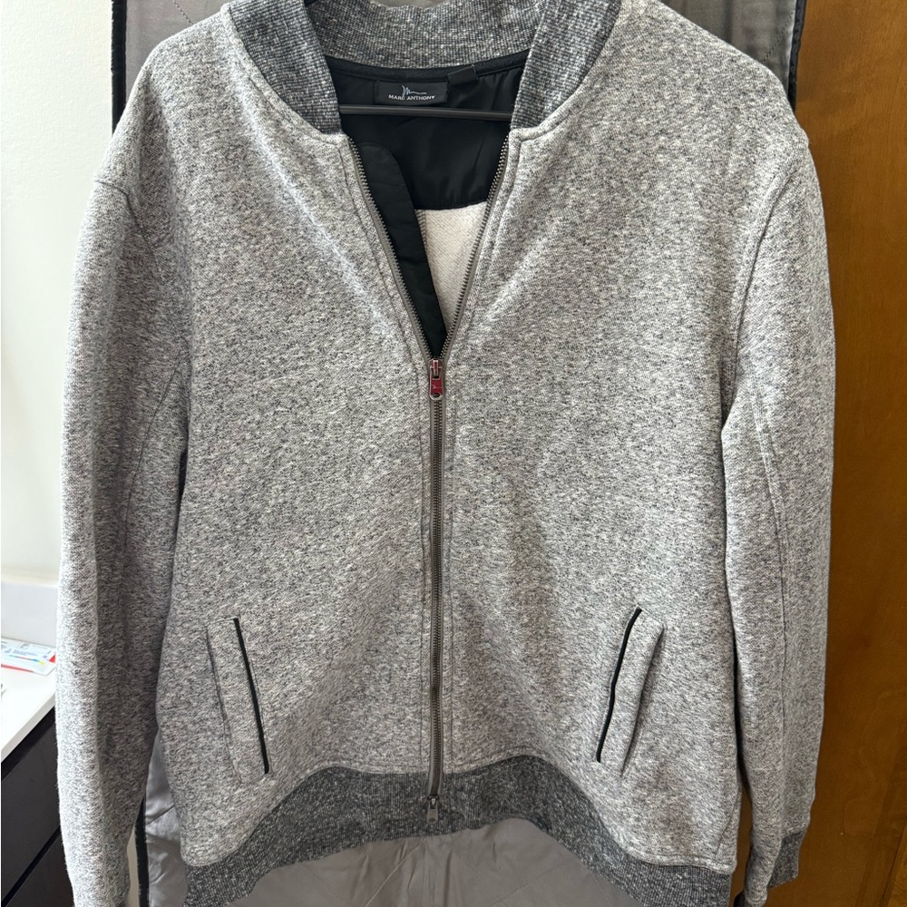 Marc Anthony Black and Gray Knit Jacket